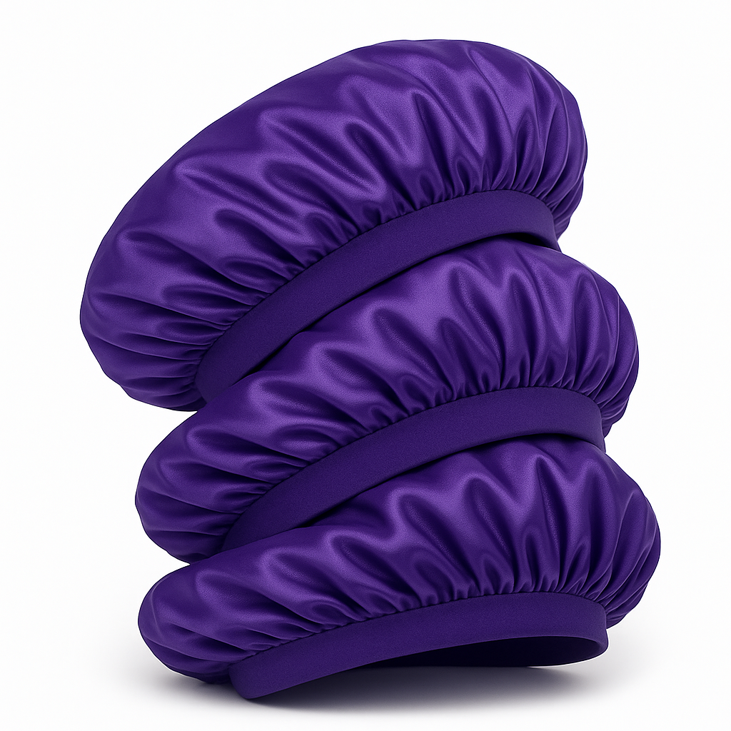 Pack of 3 Kids Satin Bonnet Sleeping Cap for- Toddlers - Soft Silk Night Hat for Baby