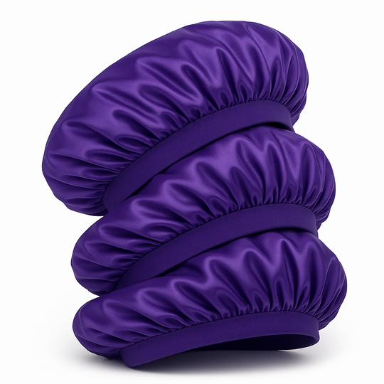 Pack of 3 Kids Satin Bonnet Sleeping Cap for- Toddlers - Soft Silk Night Hat for Baby