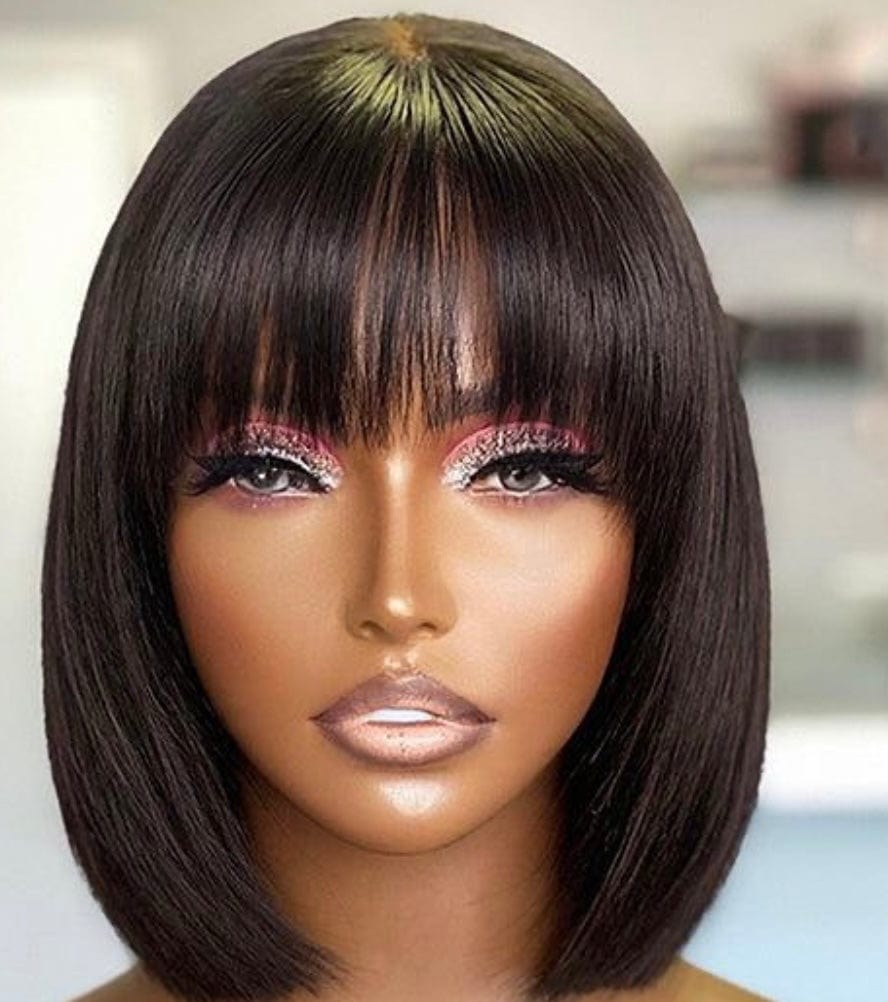 Straight Bang Bob Wig 10 inch