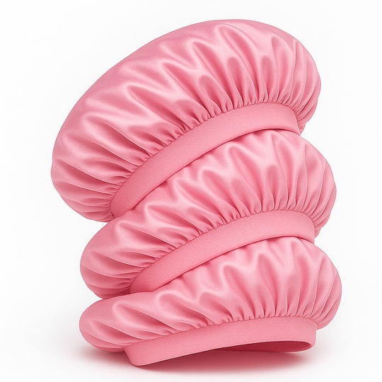 Pack of 3 Kids Satin Bonnet Sleeping Cap for- Toddlers - Soft Silk Night Hat for Baby