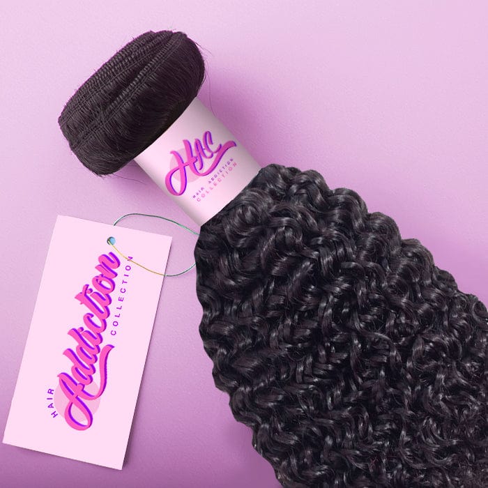 Brazilian Curly Hair Bundle: 1B Luxurious, Low Luster, Frizz-Free in Humidity, Perfect Curl Hold - Hair Addiction Collection