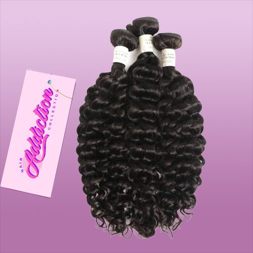 French Curl Bundle Deal - Includes Optional Closure for Versatile Styling-1B - Hair Addiction Collection