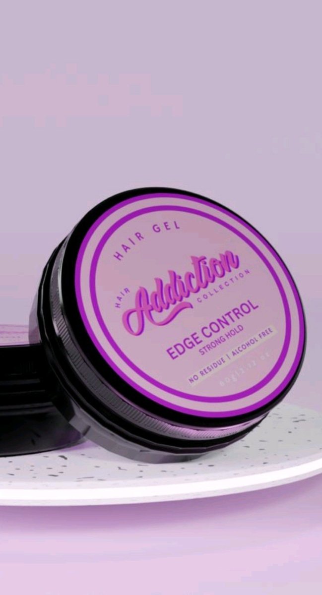 Hair Addiction Collections Edge Control - Strong Hold - No Residue - Alcohol Free - 60g|2.12 oz - Hair Addiction Collection