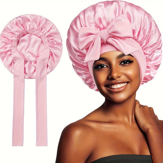 Luxurious very Roomy Satin Reusable Caps for Women – Hair Protection, Soft Sleeping Wrap