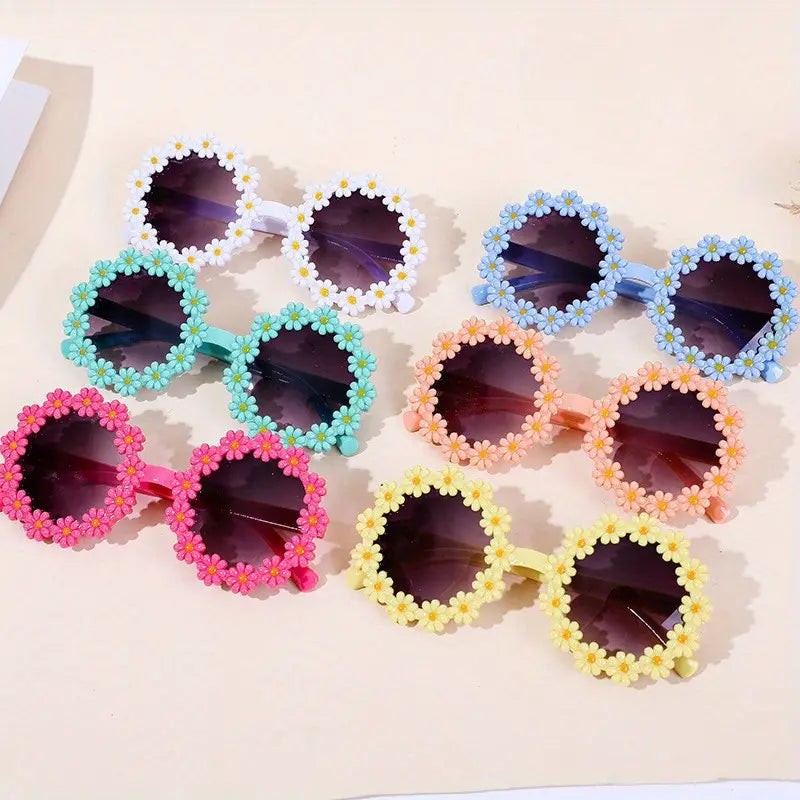 Sweet Fresh Versatile Flower Round Sunglasses