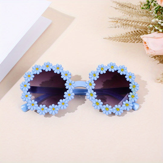 Sweet Fresh Versatile Flower Round Sunglasses