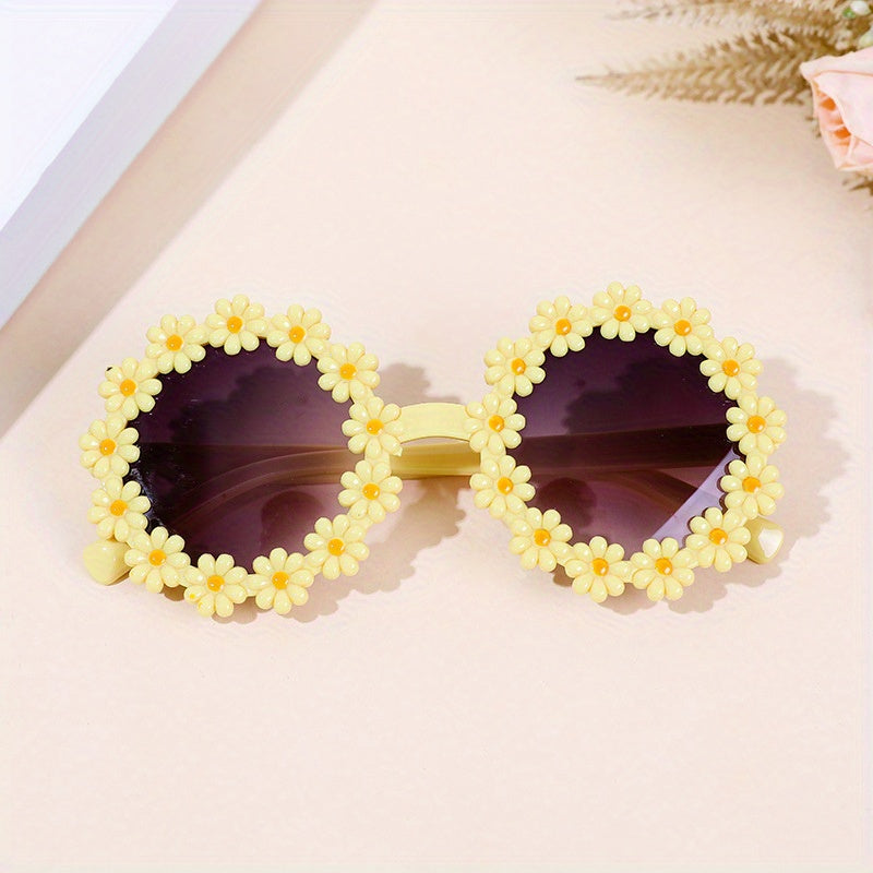 Sweet Fresh Versatile Flower Round Sunglasses