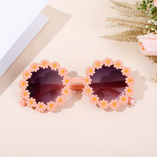 Sweet Fresh Versatile Flower Round Sunglasses