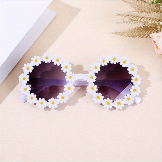 Sweet Fresh Versatile Flower Round Sunglasses