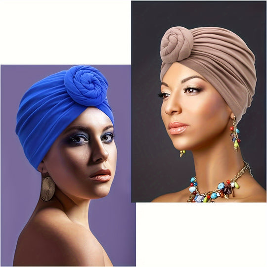 Pre-tied Turban - Stylish Knot Design Breathable & Comfortable Fabric Perfect