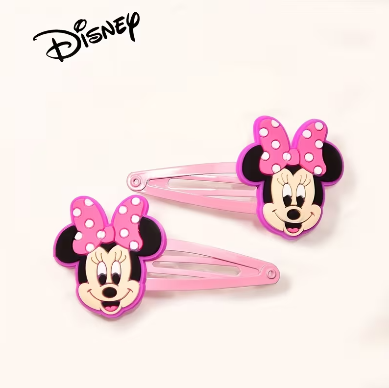 Pack of 10 Cute Minnie Cartoon BB Hair Clips | Kids Hair Accessories for Parties, School, Holidays & Valentine’s Gifts