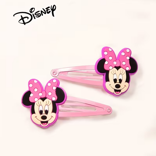 Pack of 10 Cute Minnie Cartoon BB Hair Clips | Kids Hair Accessories for Parties, School, Holidays & Valentine’s Gifts