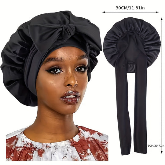 Luxurious very Roomy Satin Reusable Caps for Women – Hair Protection, Soft Sleeping Wrap