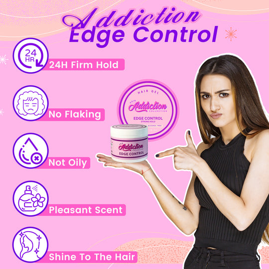 Hair Addiction Collections Edge Control - Strong Hold - No Residue 