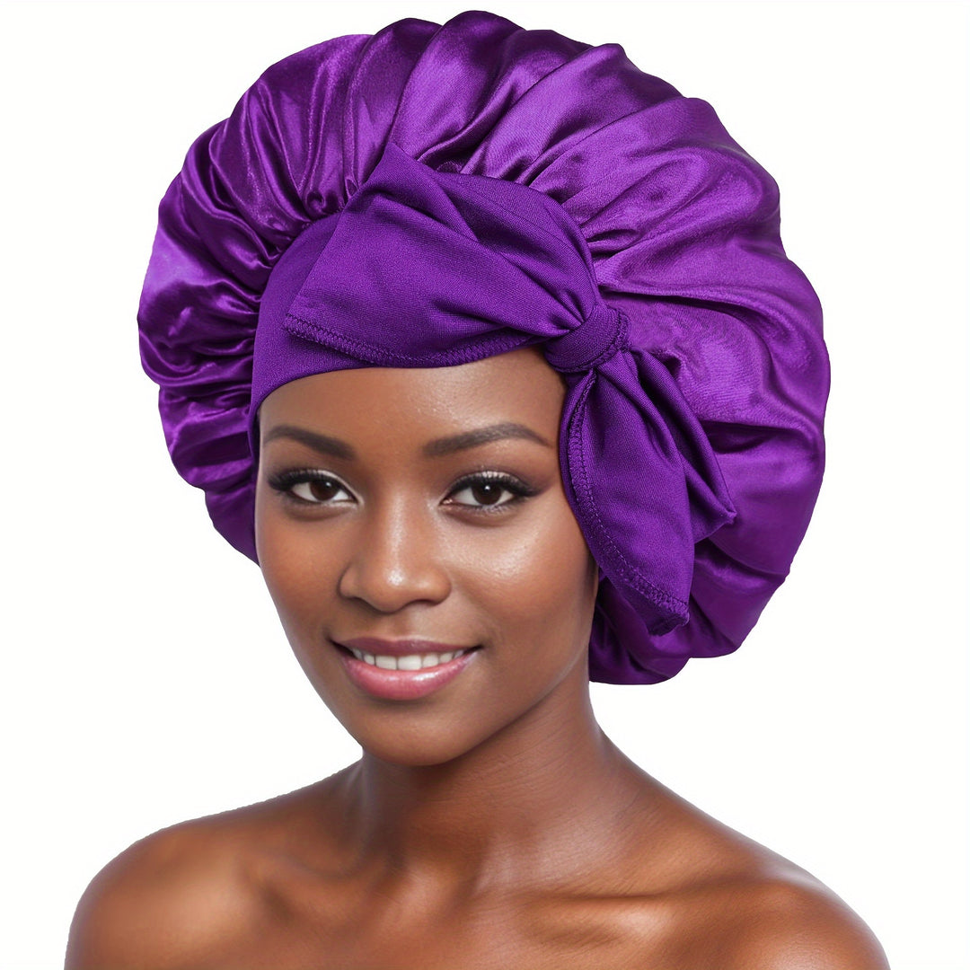 Luxurious very Roomy Satin Reusable Caps for Women – Hair Protection, Soft Sleeping Wrap