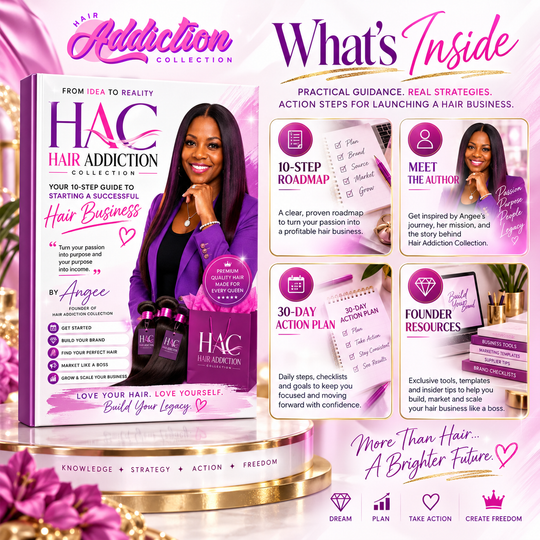 From Idea to Reality  |  10-Step Guide to Starting a Successful Hair Business | Digital Ebook