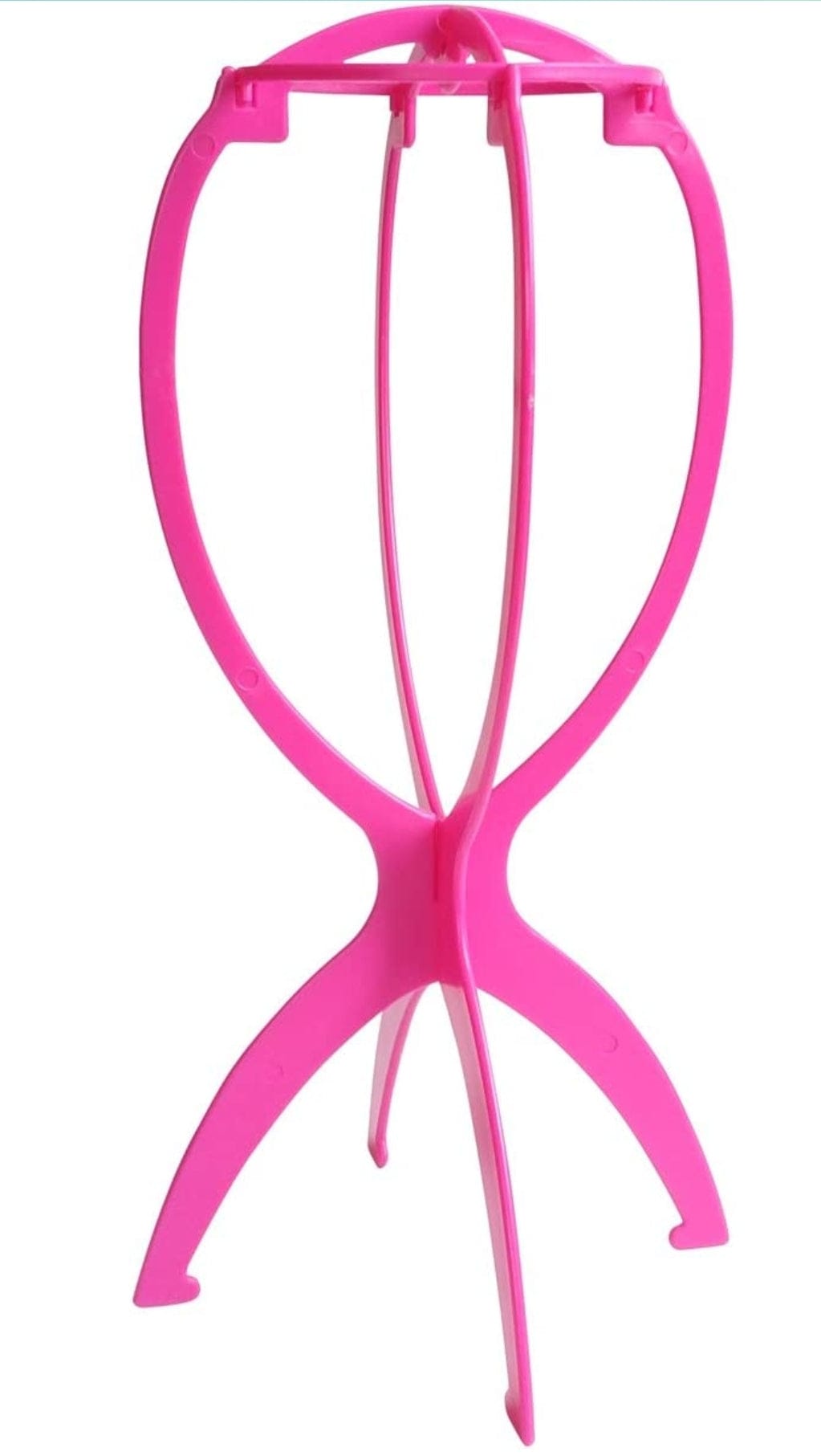 Pink - Plastic Wig Holder Wig Stand                                   
